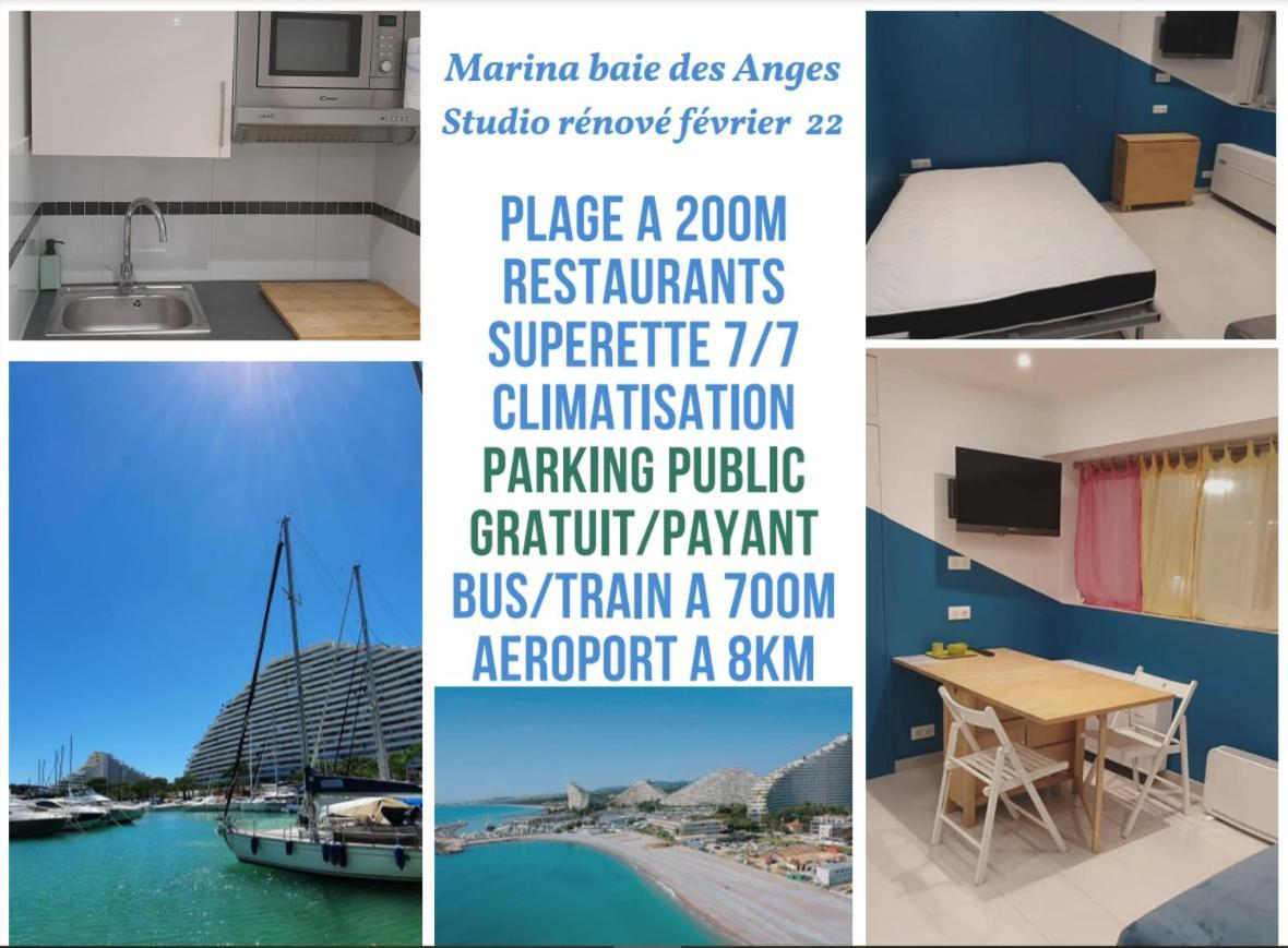 Studio Apartment Between Nice And Cannes - Marina Baie Des Anges - Beach, Restaurants, Shops - Tea/Coffee/Sugar/Bed Linen And Towels Villeneuve-Loubet Exterior foto
